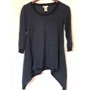 Black and Blue Tunic Sweater